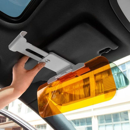 2-in-1 Anti Glare Sun Visor for Car – Day & Night Driving Glare Reducer - Homeify Mart