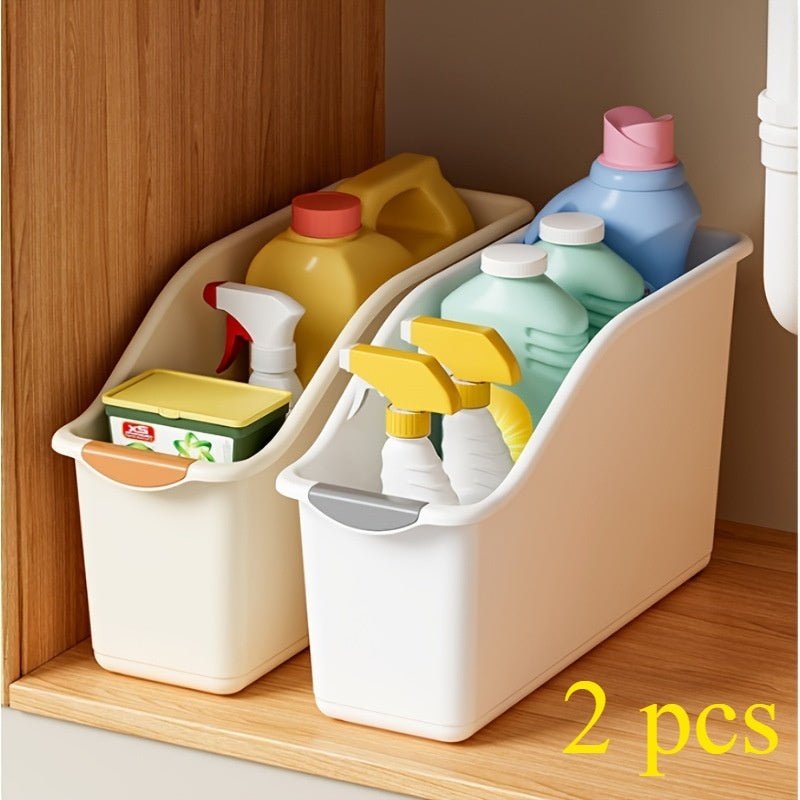 Desktop Storage Box With Wheels Organizer - Homeify Mart