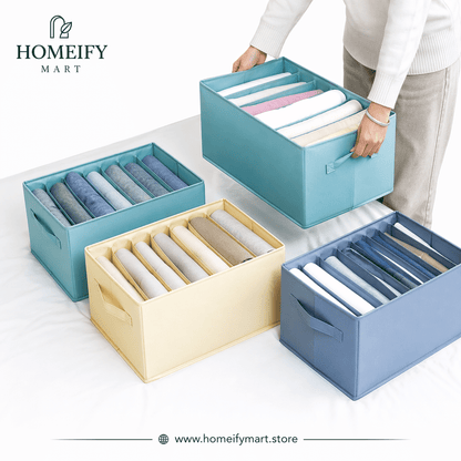 Foldable Clothes Organizer Box – By HomeifyMart - Homeify Mart