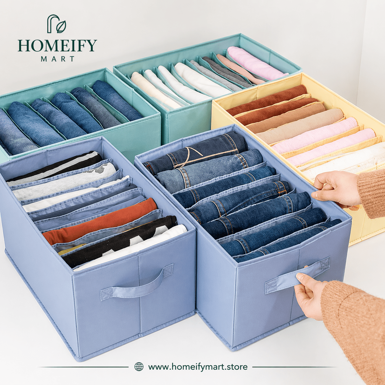 Foldable Clothes Organizer Box – By HomeifyMart - Homeify Mart