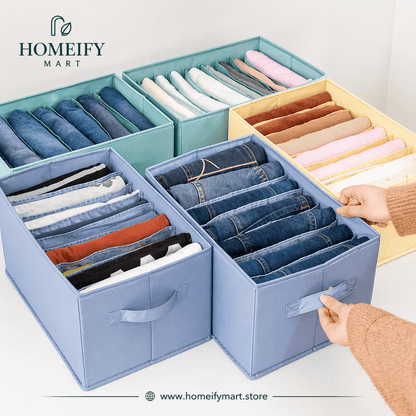 Foldable Clothes Organizer Box – By HomeifyMart - Homeify Mart