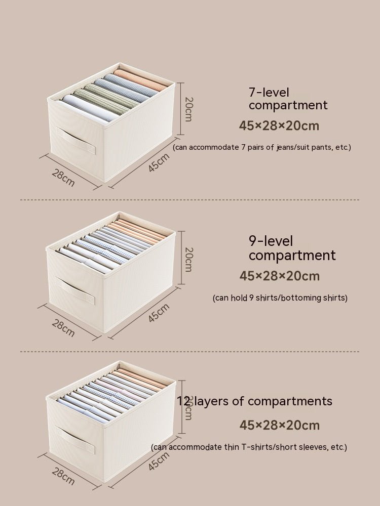 Foldable Clothes Pants Grid Storage Box - Homeify Mart