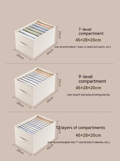 Foldable Clothes Pants Grid Storage Box - Homeify Mart