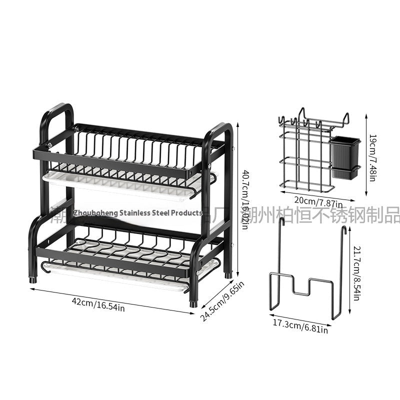 Kitchen Storage Dish Plate Storage Rack - Homeify Mart