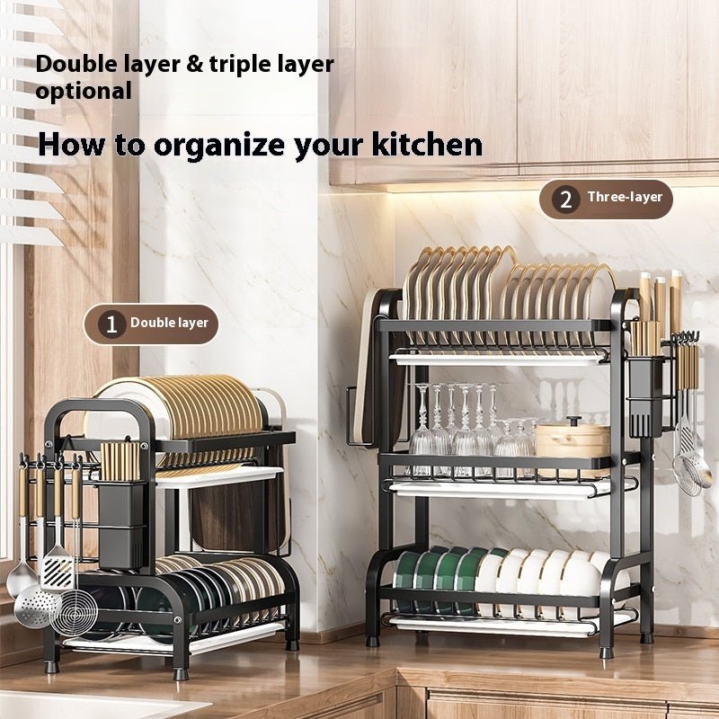 Kitchen Storage Dish Plate Storage Rack - Homeify Mart