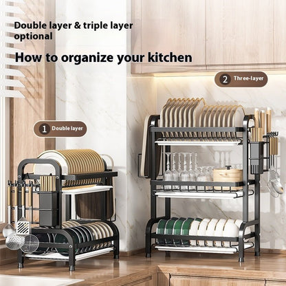 Kitchen Storage Dish Plate Storage Rack - Homeify Mart
