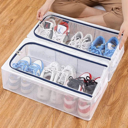 PVC Foldable Transparent Storage Box – Dustproof Clothes Organizer - Homeify Mart