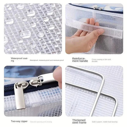 PVC Foldable Transparent Storage Box – Dustproof Clothes Organizer - Homeify Mart